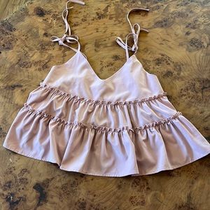 Baby doll tank top, flowing pink baby doll tank, boho tank
